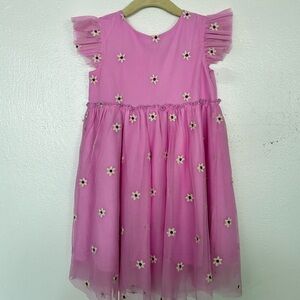 Blueberi Boulevard Pink Dress with Floral Embroidery NWOT